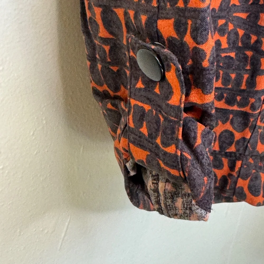 HEI HEI | Anthro Orange Mot Kiri Kiri AOP Retro Pullon Jogger Pant Trousers - Picture 10 of 12